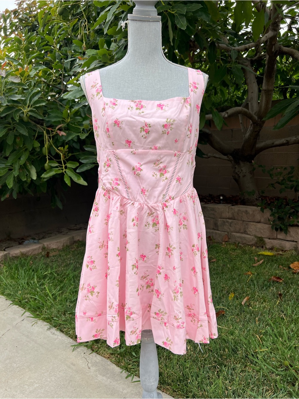 Kutumai pink floral dress XL NEW WITH TAGS